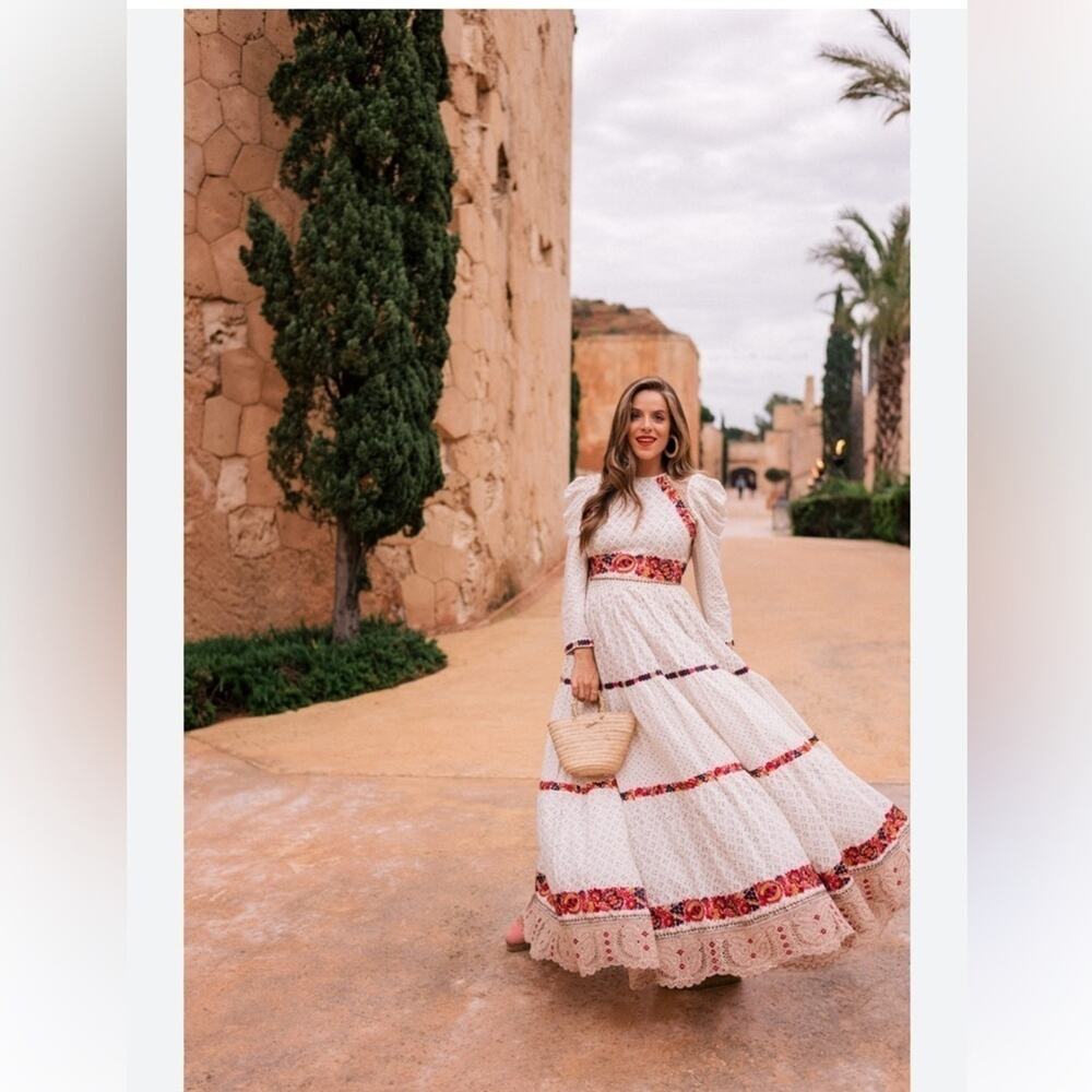 Ulla Johnson Salma Open-back Embroidered Macrame Dress maxi gown - Picture 2 of 15